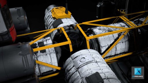 modèle 3d vaisseau spatial