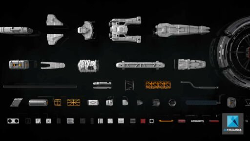 modeleur 3d vaisseau spatial