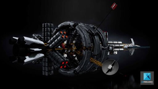 modeling 3d vaisseau spatial