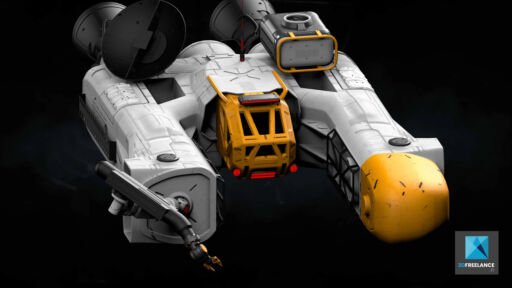 perspective 3d vaisseau spatial