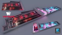 plan 3d évènementiel stade de France Verisure - maquette 3D