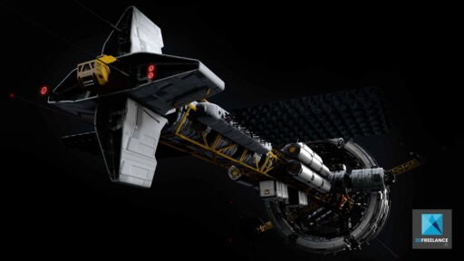 rendering 3d vaisseau spatial