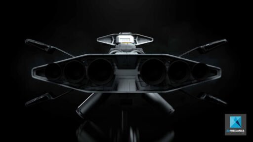 rendu 3d vaisseau spatial