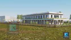 visualisation 3d parc d'activité commerciale