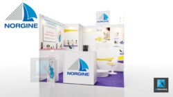 concepteur de stand 3d freelance stand modulaire médical Norgine