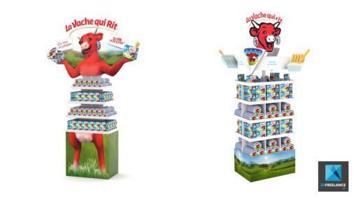 design PLV la vache qui rit freelance