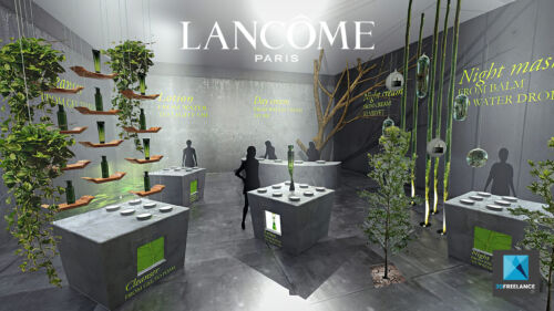 design concept store Lancôme - freelance