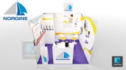 image 3d rendu stand modulaire médical Norgine