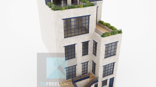 modèle 3d immeuble - pilar