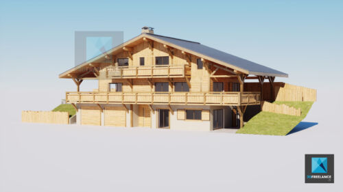 modeling 3d chalet freelance