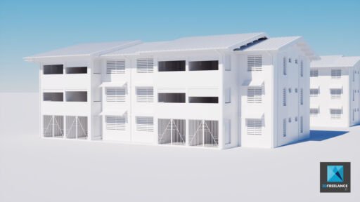 modélisation 3d immeuble