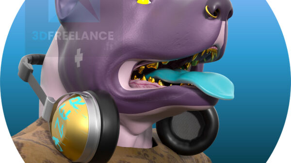 modélisation 3d personnage NFT - chien