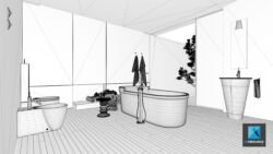 perspective 3d intérieure espaces