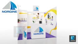plan 3d maquettiste stand modulaire médical Norgine