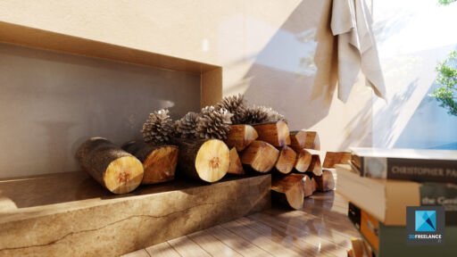 rendu 3d salle de bain moderne