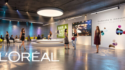 rough showroom l’Oréal - image 3d ia freelance
