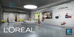 rough showroom l’Oréal - image 3d freelance