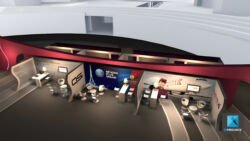 Maquette 3D évènementielle corner sponsors