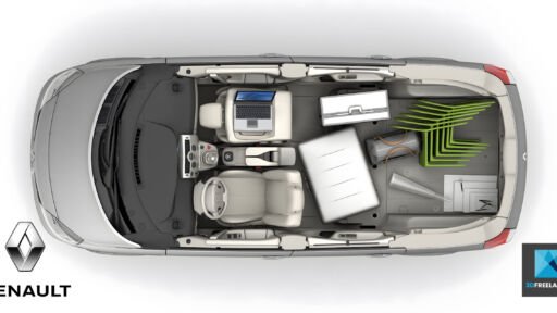 image 3d écorché modularité voiture Renault