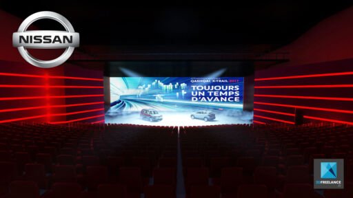 maquette événementielle plénière amphithéâtre du Futuroscope Nissan