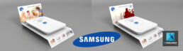 PLV carton présentoir Samsung - modélisation 3d