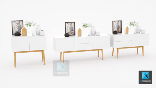 modélisation 3d buffet meuble