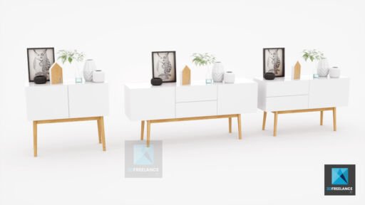 modélisation 3d buffet meuble