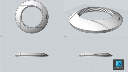 modélisation 3d CAD enjoliveurs de luminaires de piscine