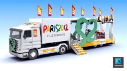 modélisation 3d camion évènementiel JO paris 2012