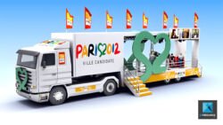 modélisation 3d camion évènementiel JO paris 2012