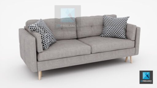 modélisation 3d canapé freelance