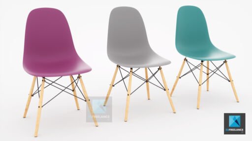 modélisation 3d chaise