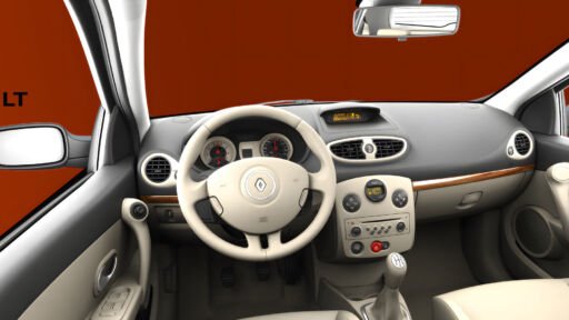 modélisation 3d et rendu 3d tableau de bord voiture Renault
