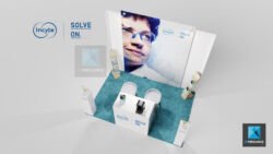 modélisation 3d mini stand médical santé incyte