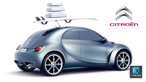 modélisation 3d prototype Citroën - rendu 3d