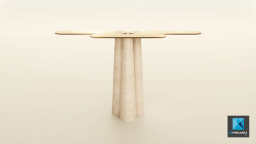modélisation 3d et rendu d'une table