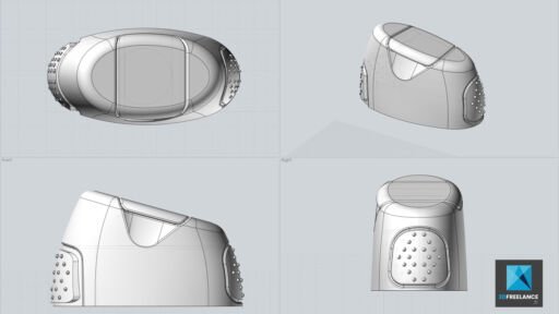 modélisation CAO bouchon gel douche Adidas