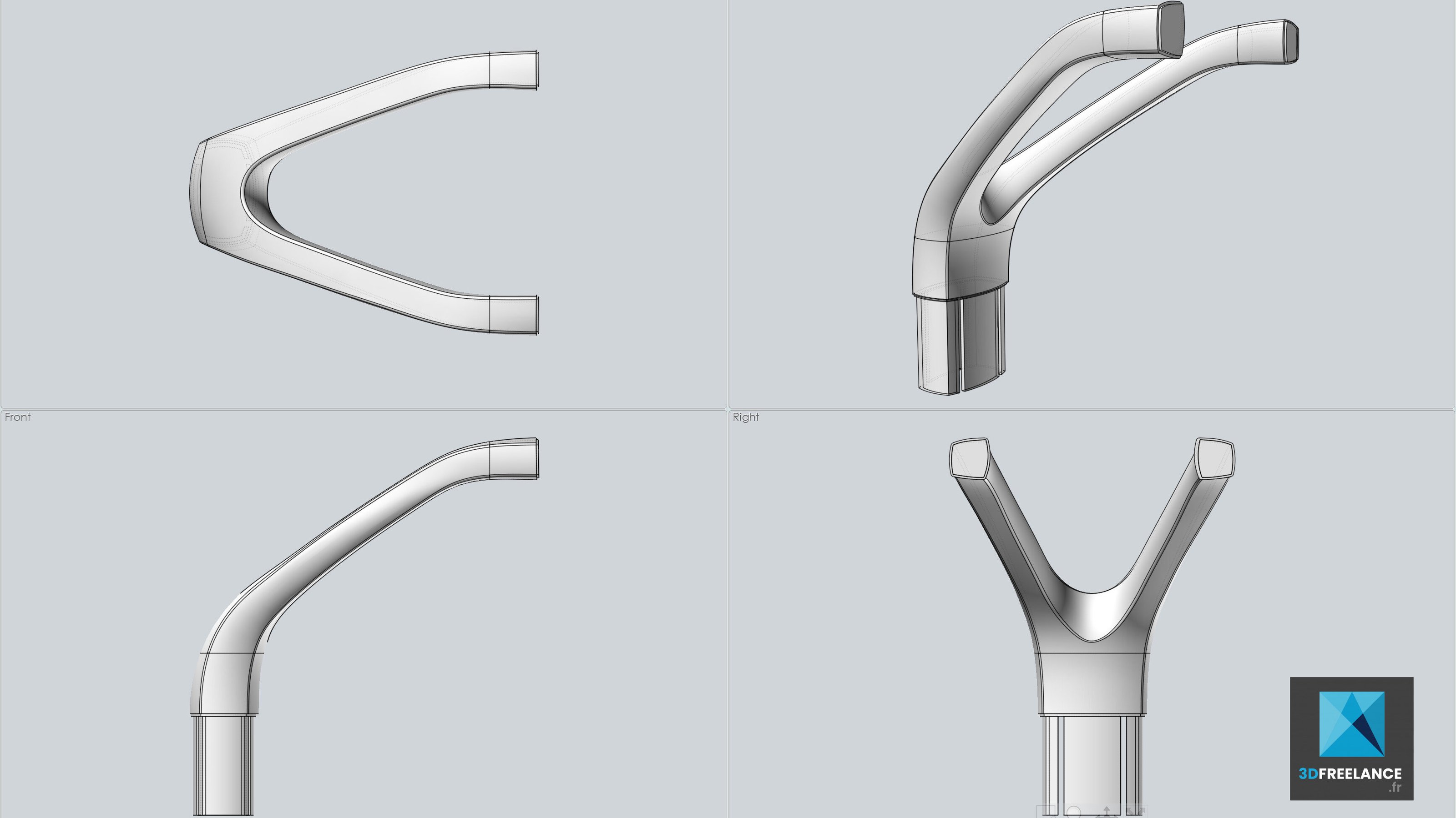 modélisation CAO d'une fourche