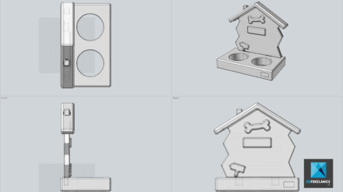 modélisation CAO gamelle pour chien