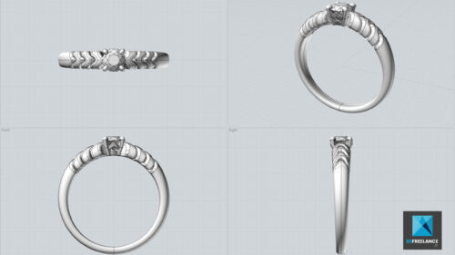 modélisation CAO joaillerie bague