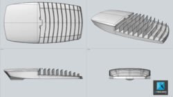 modélisation CAO coque de luminaire