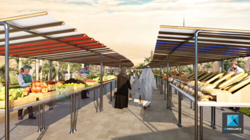 perspective 3d rendu marché français