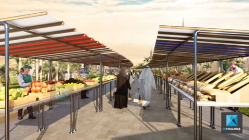 perspective 3d rendu marché français