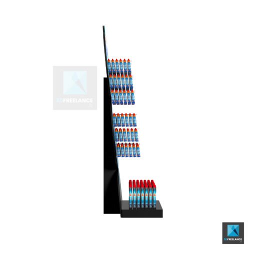 plan 3d PLV présentoir produit Bref