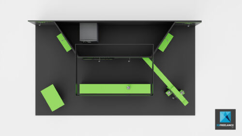 plan modélisation 3d stand informatique Seagate