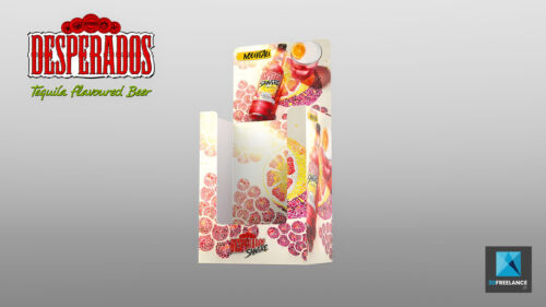 rendu 3d PLV desperados Heineken