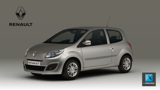 rendu 3d voiture automobile en studio hdri Renault
