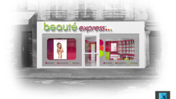 design salon de beauté - modélisation 3d