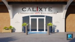 devanture agence immobilière - design 3D