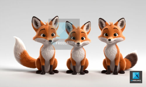 illustration 3d renard